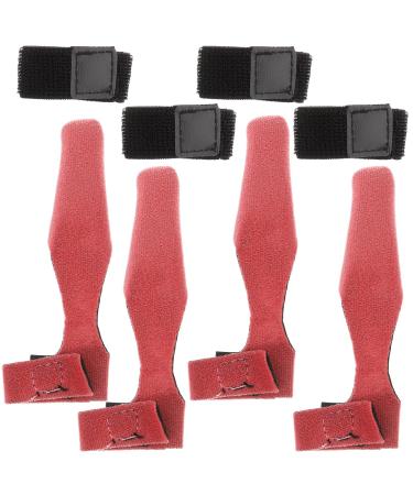 TEHAUX 4Sets Fishing Rod Protection Sleeves Fishing Rod Tip Covers Set Glove Protector Case Fastening Strap Set Accessories Rod Guard Caps Fishing Tools