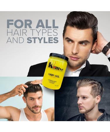 KALIVE Men's 32oz Hair Styling Gel - Strong Hold, Light Shine, Fresh Scent - No Flaking or Alcohol | Men's Hair Product - Buy Online on GoSupps.com