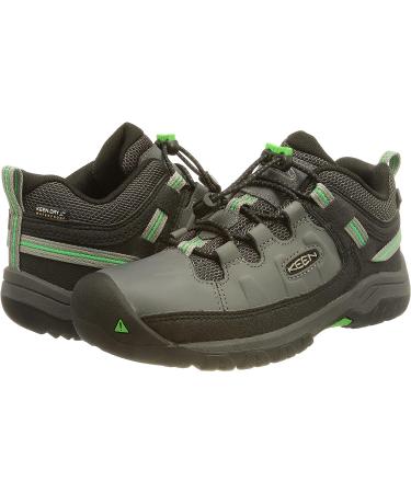 KEEN Kids' Targhee Low Waterproof Hiking Shoe - Size 8 Little Kid - Steel Grey/Irish Green - Buy Online on GoSupps.com