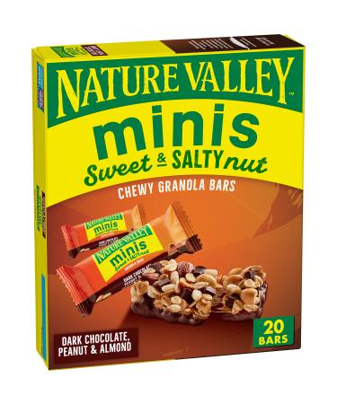 Nature Valley Mini Granola Bars, Dark Chocolate Peanut Almond, 20 ct