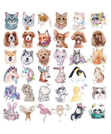 36 Sheets Animals Theme Temporary Tattoos for Kids  Animal Tattoos Featured Zoo Patterned Body Art Waterproof Temporary Tattoos Toddler Tattoos  Fake Waterproof Tattoos for Boys Girls