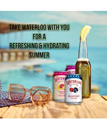 Waterlo Sparkling Water Variety Pack - 12 Sugar Free Flavored Cans with Nosh Pack Bag | Refreshing International Shipping - Buy Online on GoSupps.com