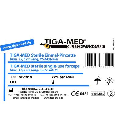 Disposable Sterile Tweezers - 100 Pieces Blue Tiga-Med Quality for Safe & Hygienic Use - Buy Online on GoSupps.com