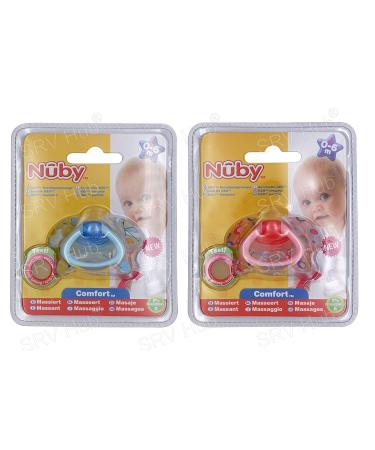 Buy Geo Silicone Pacifier Set - BPA-Free Jaw-Friendly Pacifiers for Babies (Blue & Pink) | Unisex Newborn Essentials 0-6 Months - Buy Online on GoSupps.com