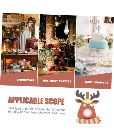 HOLIDYOYO 75 Pcs Lollipop Paper Card Elk Reindeer Candy Holder Xmas Lollipops Sweets for Lollpop - Buy Online on GoSupps.com