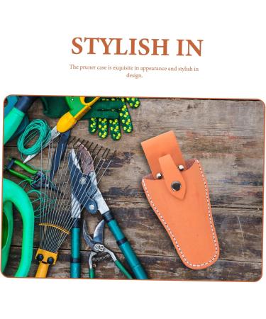 Minkissy 6 pc Garden Shear Belt Pocket Holster - Leather Tool Holder for Garden Clips - Durable Cowhide Belt Pouch - Buy Online on GoSupps.com
