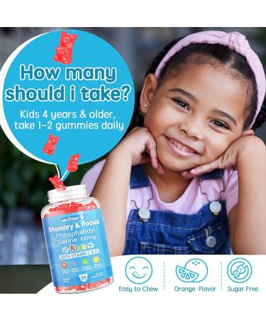 Kids Phosphatidylserine Supplement - Focus Gummies + Kids Calcium Gummies - Buy Online on GoSupps.com