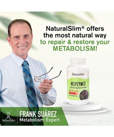 NaturalSlim Helpzymes Digestive Enzymes - Gut Health & Gas Relief - 100 Caps - Buy Online on GoSupps.com