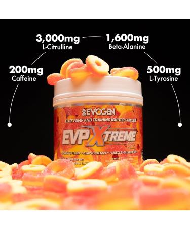Evogen EVP Xtreme NO - Pre Workout Powder for Men & Women | Sugar Free Preworkout with Beta Alanine Creatine and Caffeine for Energy & Pump | Peach Rings | 40 Servings - Buy Online on GoSupps.com