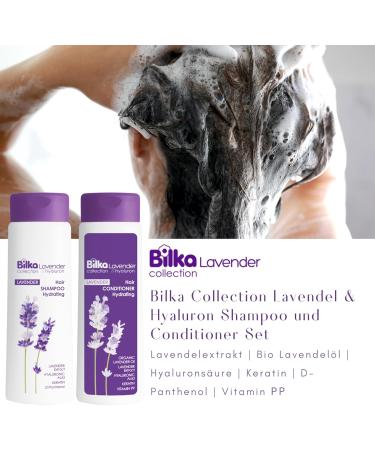  Bilka Collection Set of 2 shampoos and conditioners with lavender and hyaluronic acid moisturizing and regenerating with lavender extract For strong hair and a healthy scalp (2 x 400 ml) - Buy Online on GoSupps.com