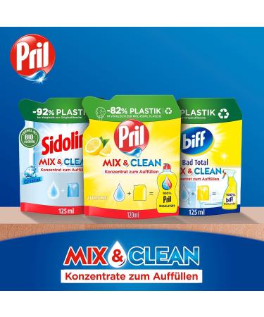 Pril Mix & Clean Citrus Concentrate - 2x120ml Eco-Friendly Dishwashing Detergent | High Fat Solving Power | Clean Dishes in Cold Water | 82% Less Plastic - Buy Online on GoSupps.com