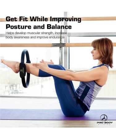 Pilates Ring 14 Inch - Thigh Toner & Inner Thigh Exercise Equipment for Women - Black - Buy Online on GoSupps.com