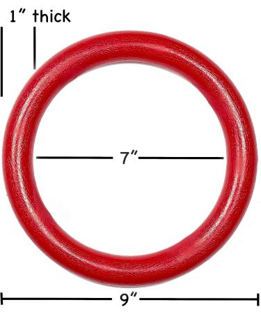 AP Plus Ninja Warrior Rings - Set of 2 Large Red for Traverse Gymnastics Climbing | Obstacle Courses & Slack Lines | Outdoor Playground Equipment Accessories - Buy Online on GoSupps.com