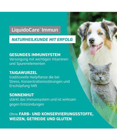 LiquidoCare Immun for Cats & Dogs - Immune System Support Supplement 180ml Tonic with Dosing Cap | International Shipping Available - Buy Online on GoSupps.com