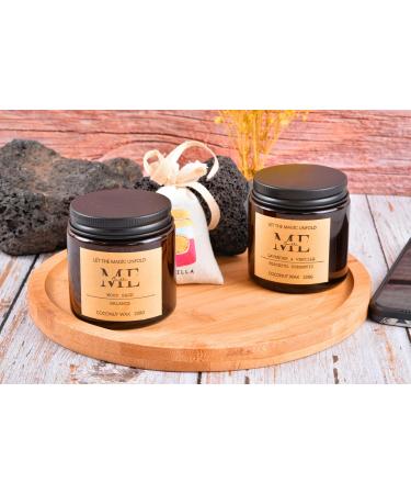 Buy Aromatherapy Homemade Candles - Coconut Wax Sandalwood & Jasmine for Calm Meditation & Peace - Buy Online on GoSupps.com