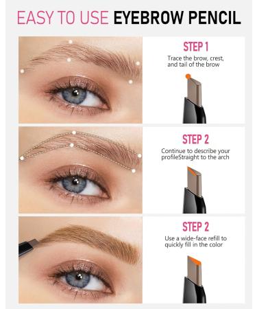 YFulfill Eyebrow Pencil Light Brown Eye Brow Pencils for Women Blonde Light Brown Brow Pencil Eyebrow Pen Light Brown Light Brown Eyebrow Pencil Waterproof Light Eyebrow Makeup for Women Light Brwon - Buy Online on GoSupps.com