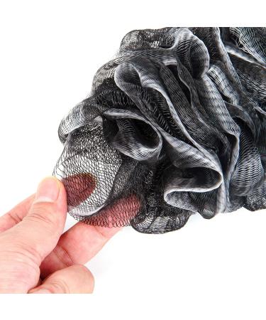 Arswin Shower Body Brush & Loofah on a Stick - Back Scrubber for Exfoliating Bath - Long Handle Mesh Sponge (Black) - Buy Online on GoSupps.com
