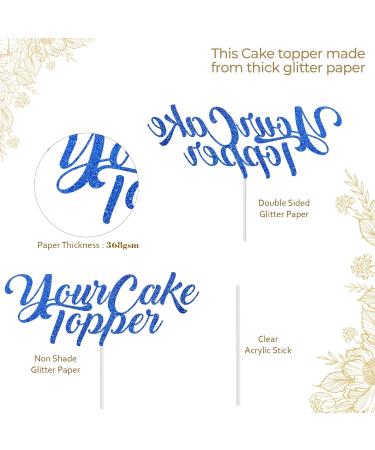 Personalize Pro Bumble Bee Cake Topper Custom Colour Any Name & Any Age Glitter Cake Decoration For 1st 10th 16th 18th 20th 21st 30th 40th 50th 60th 70th 80th Double Sided Glitter Light Gold - Buy Online on GoSupps.com