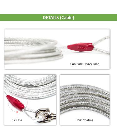 Dog Leash for Outdoor Adventures | 6m Strong Steel Spiral & Skewer for Dogs Up to 125 lbs | Perfect for Camping - Buy Online on GoSupps.com