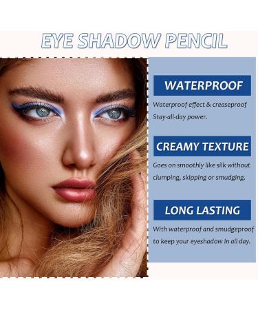 Royal Blue Waterproof Eyeshadow Pen Crayon Stick | Long-Lasting & Non-Blooming Cream Shadow Pencil | Pearlescent Glitter Eye Makeup - Buy Online on GoSupps.com