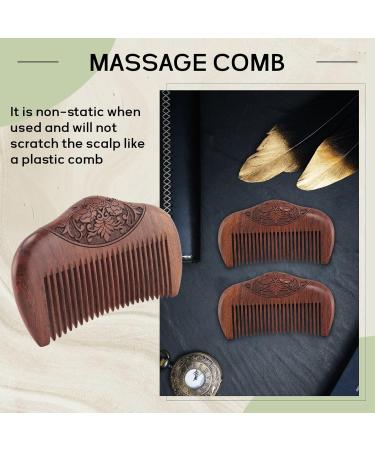 Peigne de Poche Bois de Vert Naturel Super Narrow Dent Bois Peignes Statiques Poux Barbe Peigne Coiffure Peigne en Bois de - Buy Online on GoSupps.com