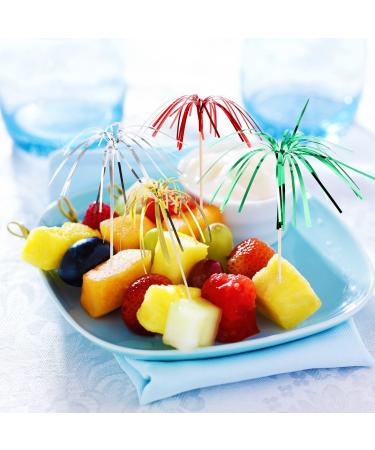 TecUnite 100 Pieces Foil Frill Firework Cupcake Picks Christmas Cupcake Topper 9 Inch Coconut Tree Shape Food Picks Supplies Party Decoration (Multicolored) - Buy Online on GoSupps.com