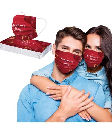 10PCS Valentine's Day Holiday Disposable Face_Mask Valentine's Gift for Lover Wife Honey - Buy Online on GoSupps.com