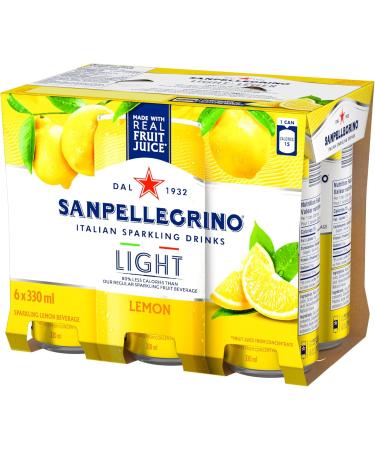 SAN PELLEGRINO Light Lemon Sparkling Fruit Beverage 15 Calories Per Serving Made With Real Fruit Juice (From Concentrate) Bold And Flavourful Crafted in Italy 24 Cans - Buy Online on GoSupps.com