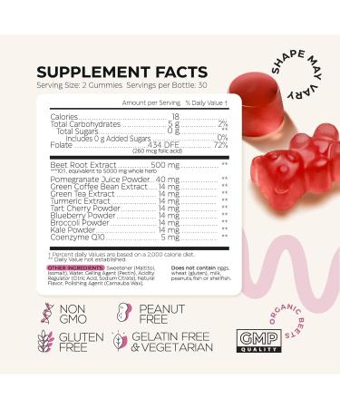 Beets for High Blood Pressure 120 Pcs (2 Pack) - Beet Root Chews with Pomegranate Juice Powder - Nitric Oxide Gummies for Energy Cardio Health - Gummy Supplement for Men and Women - Sugar Free 60 Count (Pack of 2) Beetroot - Buy Online on GoSupps.com