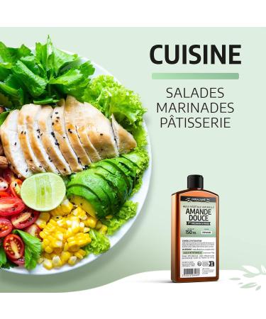 Sweet Almond Oil 900 ml 100% Natural Cold Pressed - Buy Online on GoSupps.com