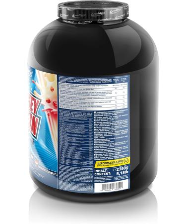 Ironmaxx 100% Whey Protein Powder - Strawberry Vanilla 2.35kg | Low Sugar Water-Soluble Protein | Shop Now for Delicious Flavors - Buy Online on GoSupps.com