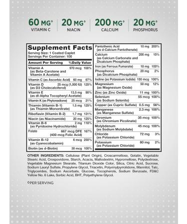 Nature's Truth Adult ABC Complete Multivitamin | 100 Caplets | Non-GMO & Gluten Free - Buy Online on GoSupps.com