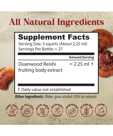 Dragon Herbs Duanwood Reishi Drops Mushroom Supplement Mountain Organically Log Grown Triple Extractions for Immunity Sleep Heart Liver Stress Super Potency Fast Acting 2 fl oz 60 mL - Buy Online on GoSupps.com