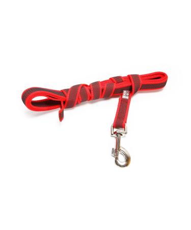 IDC Color & Gray rubberized leash 20 mm x 3 m without loop red-grey Red-grey 20 mm x 3 m (without loop)