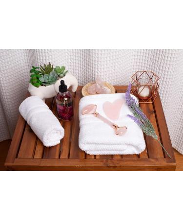 Rose Quartz Roller and Gua Sha Set - Pink Jade Roller - Silent Strong No Squeak - Reduces Puffy Eyes Dark Circles Wrinkles - Perfect Gift Set - Buy Online on GoSupps.com