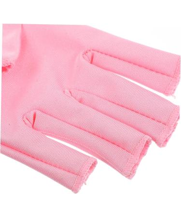 minkissy 5 Pairs Nail Gloves Pink Fingerless Gloves Half Finger Gloves Protective Gloves for Manicure Nail Anti-uv Gloves for Gel Nails Moisturizing Spandex Nail Supplies - Buy Online on GoSupps.com