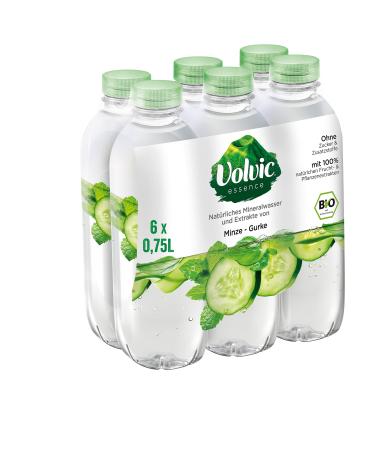 Volvic Essence Mint-Cucumber Mineral Water 6 x 750ml (DISPOSABLE) - Buy Online on GoSupps.com