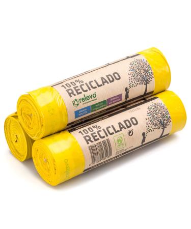 Relevo 45 pieces garbage bags 30 liters - 100% recycled and durable F - 30 L - Buy Online on GoSupps.com