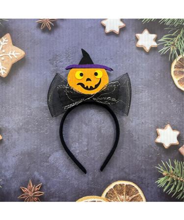 amangul Spooky Skull Pumpkin Head Shape Hairband Women Wash Face Makeup Skincare Headband for Photography Halloween Hairband(Singleheaded Pumpki) - Buy Online on GoSupps.com