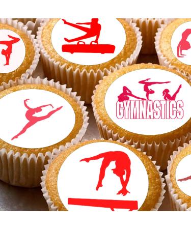 cakes 24 edible PRE CUT Gymnastics style kids childrens party decorations Wafer Paper Cupcake Fairy Cake Toppers Multi - Buy Online on GoSupps.com