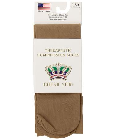 Celeste Stein Therapeutic Compression Socks Nude 8-15 mmhg 1-Pair Nude One Size