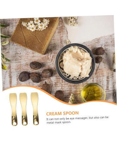 FRCOLOR 3pcs Gold Makeup Bottle Spatula Set | Metal Cosmetic Spoons for Eye Cream & Lotion | Skin Care Applicator Tools - Buy Online on GoSupps.com