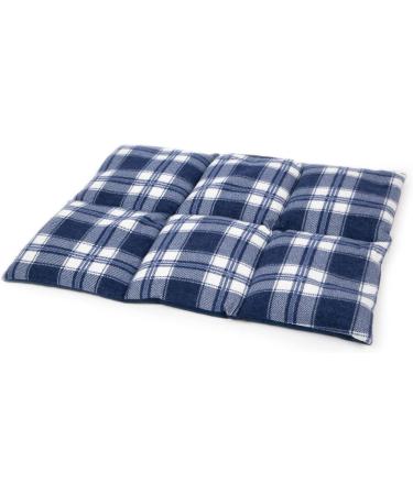 Country of Giraffe Large Grape Seed Pillow 40x30cm - Flanell Karo Blau - Multi-Use Heat & Cold Therapy - Buy Online on GoSupps.com