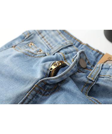 KIDSCOOL SPACE Baby Slim Jeans 6-12 Months | Ripped Denim Pants Light Blue-2099 - Buy Online on GoSupps.com