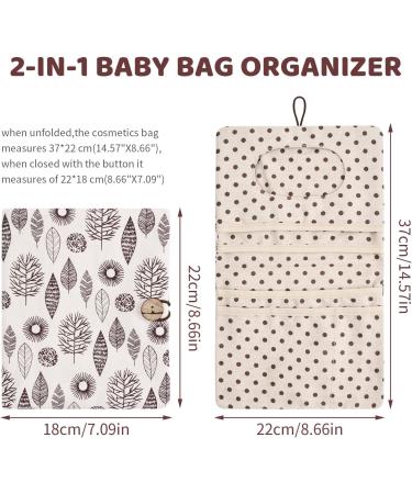 Buy Baby Diaper Bag with Changing Pad - Compact Organizer for Moms | Small Diaper Bag in Cream Leaf Design - Perfect for On-the-Go Parenting - Buy Online on GoSupps.com