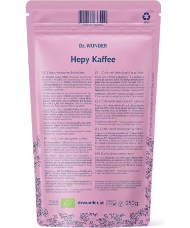 Dr. Wunder Wunder HEPY enema coffee 3-pack | 3 x 250g: Special green/golden coffee | particularly high caffeine and acid content - Buy Online on GoSupps.com