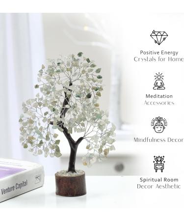 Jade Stone Bonsai Tree: Real Crystals & Healing Stones - Spiritual Gifts for Women, Desk Decor for Living Room & Office - Green Jade Tree - Buy Online on GoSupps.com