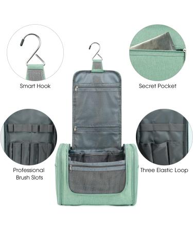 WANDF Large Hanging Toiletry Wash Bag Travel Organizer - Green | Men Women Makeup Cosmetic Case - Buy Online on GoSupps.com