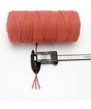 2mm x 219yd Macrame Cord - Natural White Cotton Twine String for DIY Knitting & Plant Hangers - Rustic Craft String for Christmas Wedding Decor - Buy Online on GoSupps.com