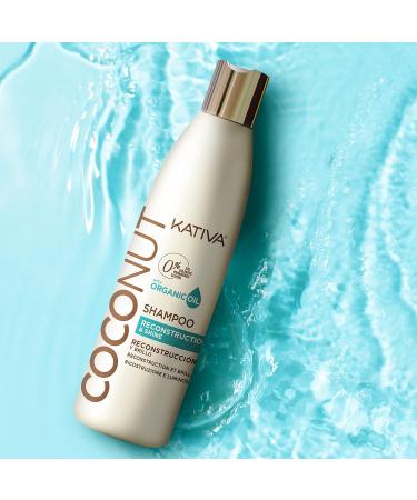 Kativa Coconut Shampoo 250ml - Rebuild & Repair Damaged Hair | Salt Sulfate Gluten & Paraben Free - International Shipping Available - Buy Online on GoSupps.com